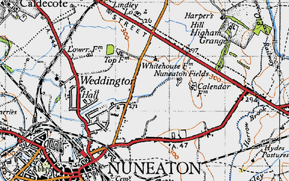 Old map of Lindley Lodge in 1946