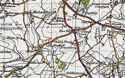 Old map of St Owen's Cross in 1947