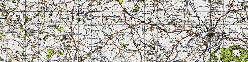 Old map of Gillow Manor in 1947