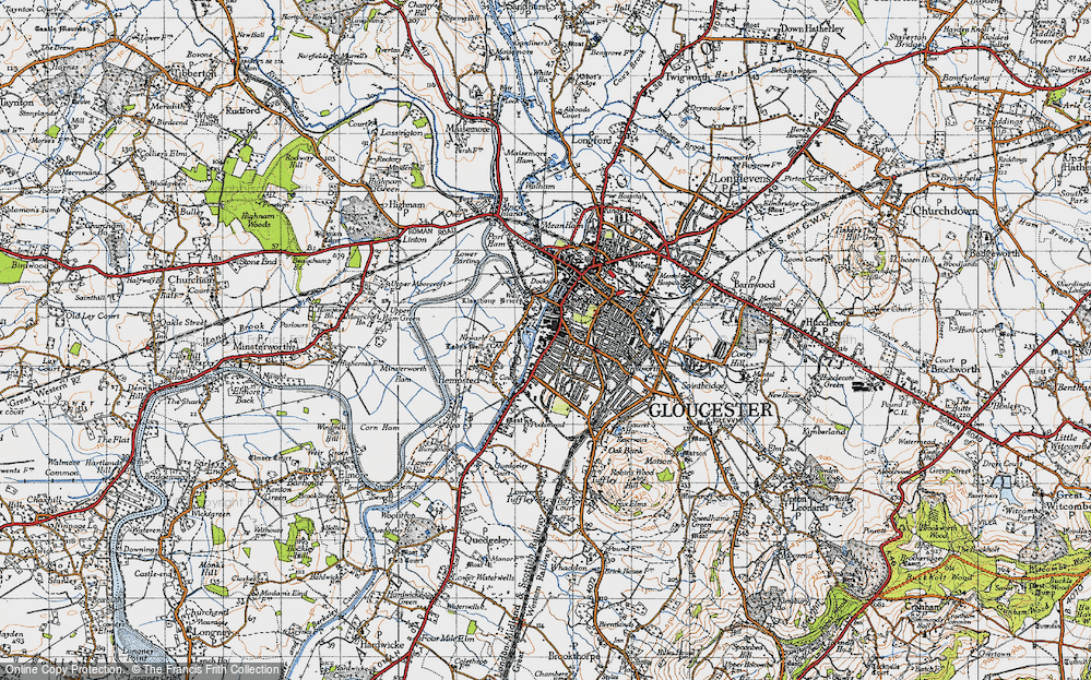 Old Map of St Paul's, 1947 in 1947