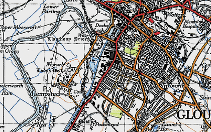 Old map of St Paul's in 1947