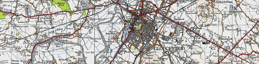 Old map of St Paul's in 1947