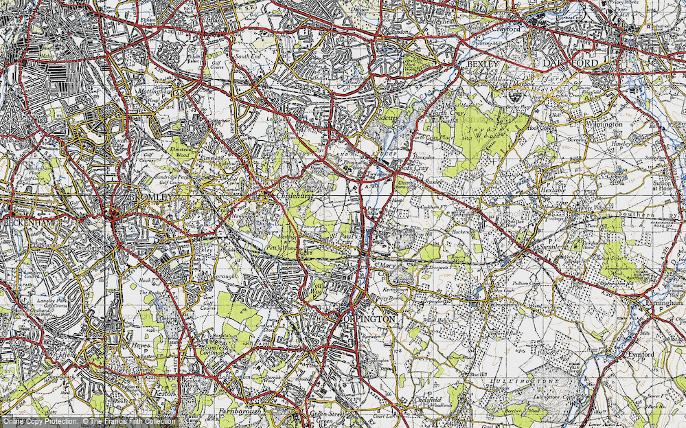 Old Map of St Paul's Cray, 1946 in 1946