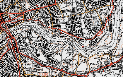 Old map of St Peter's in 1947