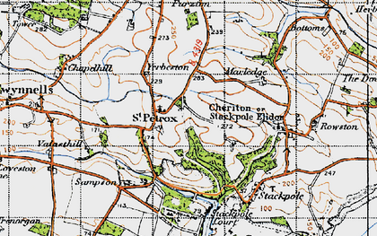 Old map of St Petrox in 1946