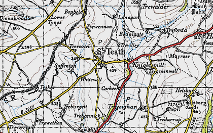 Old map of St Teath in 1946