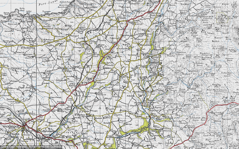 Old Map of Historic Map covering Lanterrick in 1946