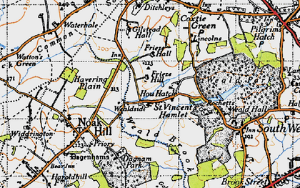 Old map of St Vincent's Hamlet in 1946