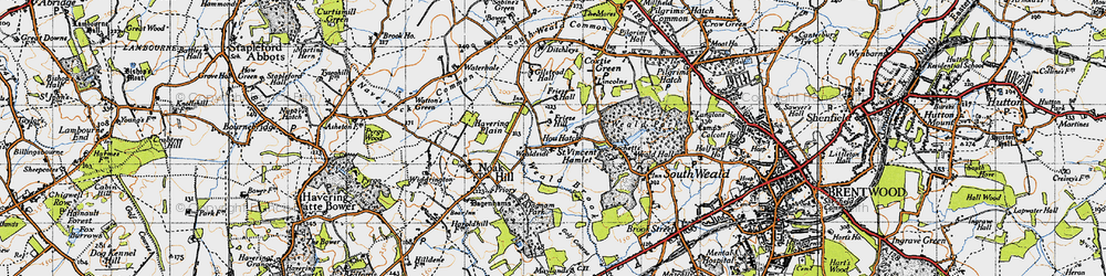 Old map of St Vincent's Hamlet in 1946