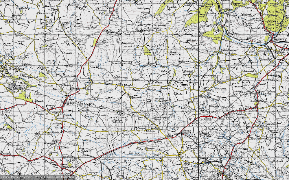 Old Map of St Wenn, 1946 in 1946