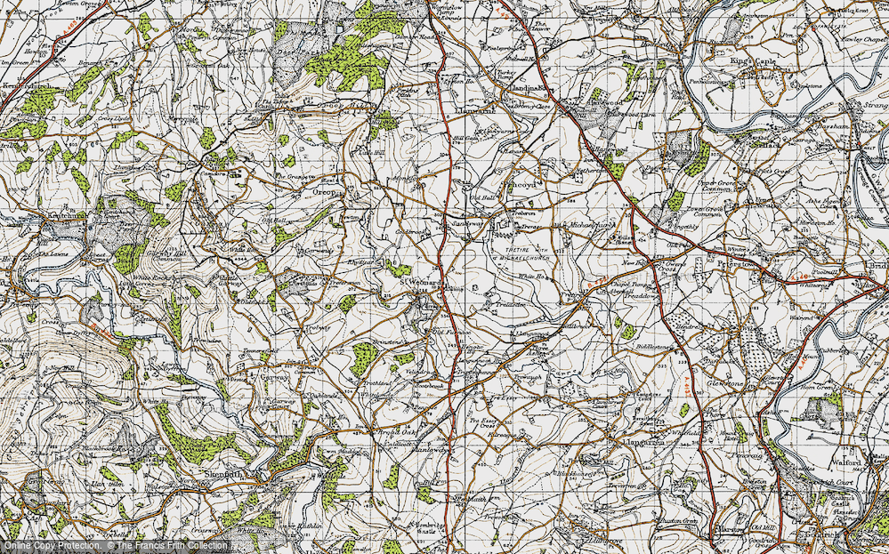 Old Map of Historic Map covering Brinstone in 1947