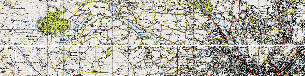 Old map of Stacey Bank in 1947