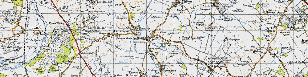 Old map of Stadhampton in 1947