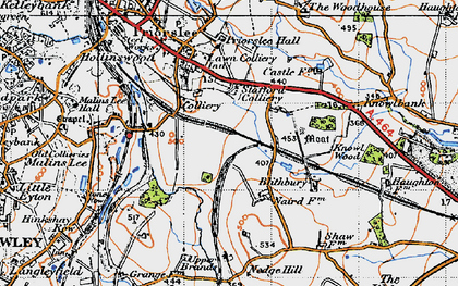 Old map of Stafford Park in 1946