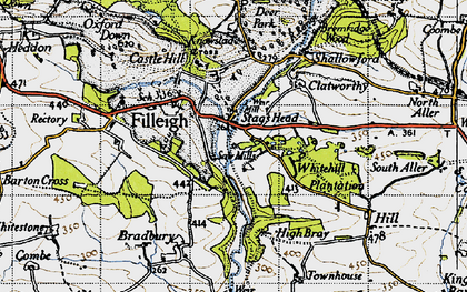 Old map of Stag's Head in 1946