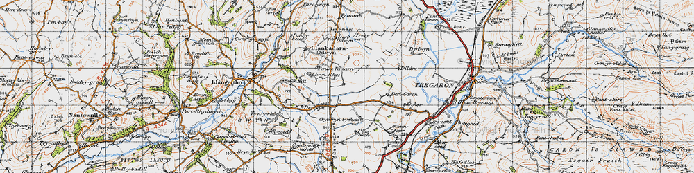 Old map of Stags Head in 1947
