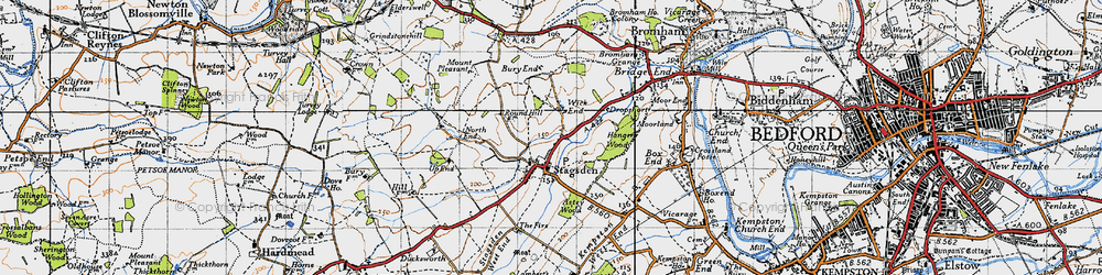 Old map of Astey Wood in 1946