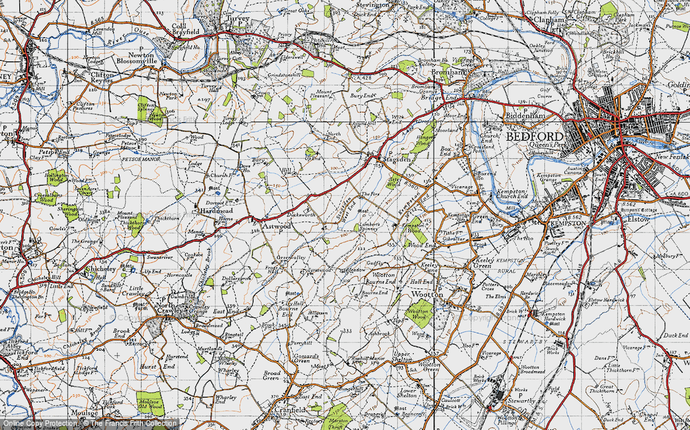 Old Map of Stagsden West End, 1946 in 1946