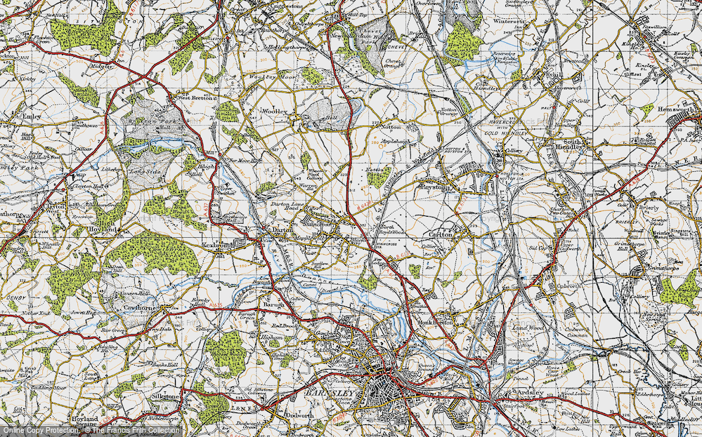 Old Map of Staincross, 1947 in 1947