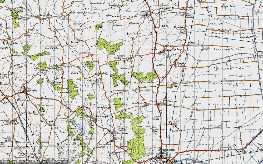 Old Map of Stainfield, 1946 in 1946