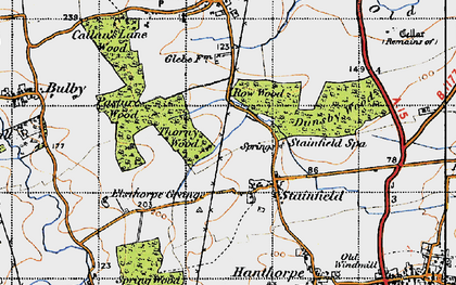 Old map of Stainfield in 1946