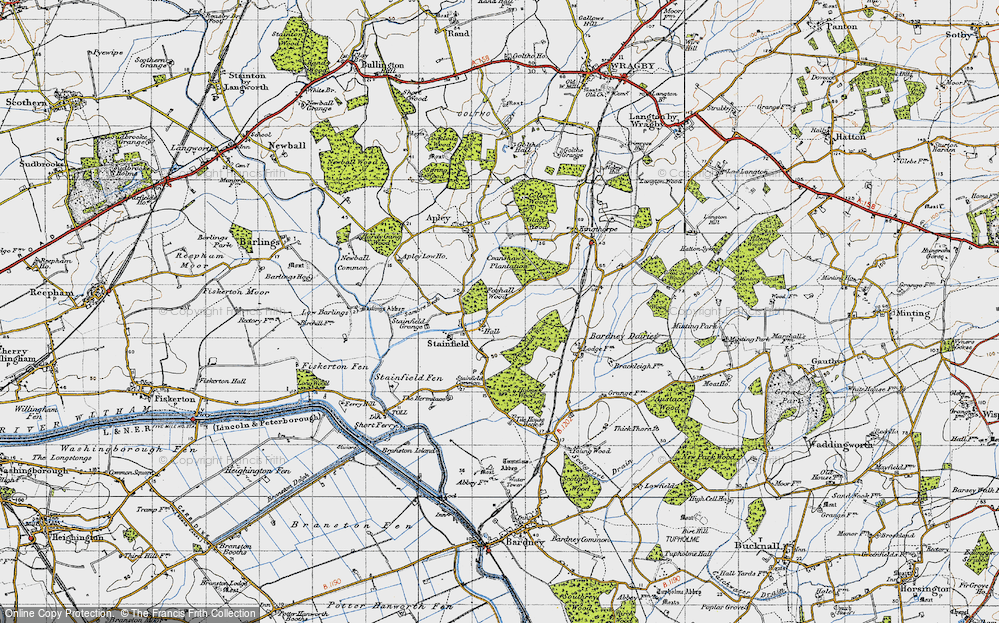 Old Map of Stainfield, 1946 in 1946