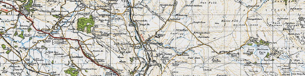 Old map of Billinger Barns in 1947