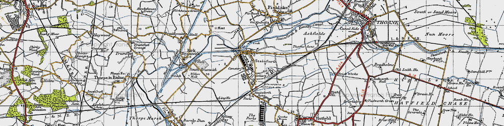 Old map of Stainforth in 1947