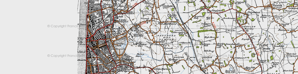 Old map of Staining in 1947