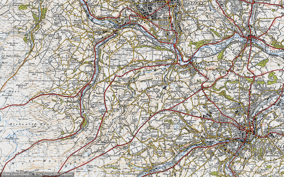 Old Map of Stainland, 1947 in 1947