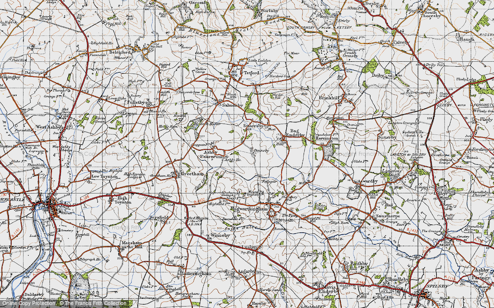 Old Map of Stainsby, 1946 in 1946