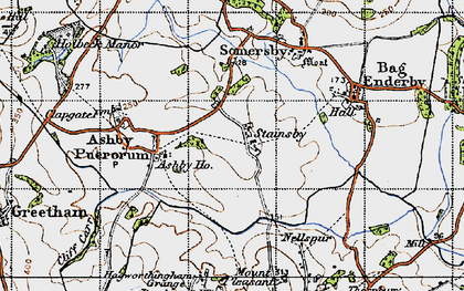 Old map of Stainsby in 1946