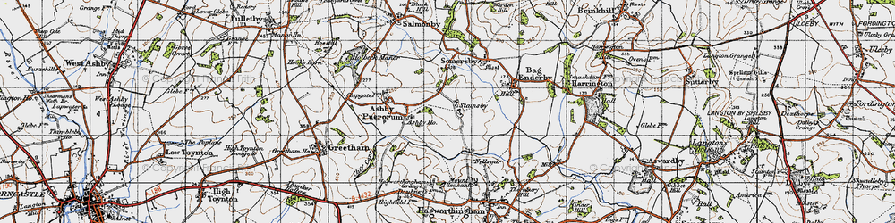 Old map of Stainsby in 1946