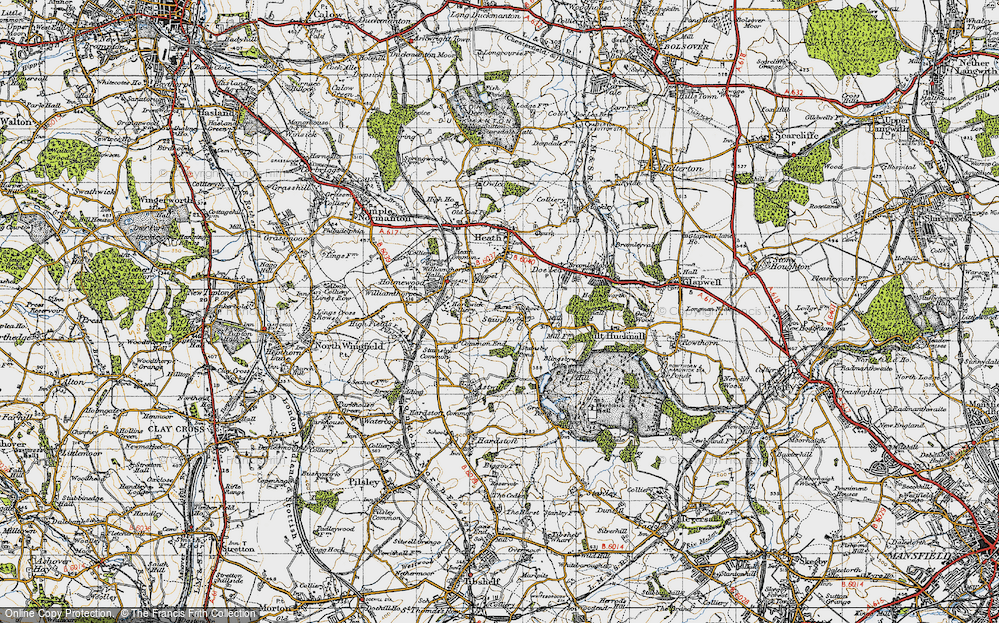 Old Map of Stainsby, 1947 in 1947