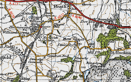 Old map of Stainsby in 1947