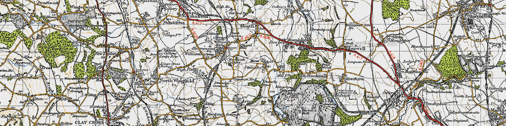 Old map of Stainsby in 1947