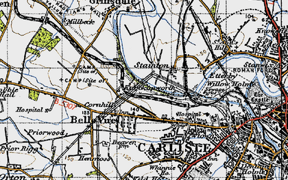 Old map of Stainton in 1947