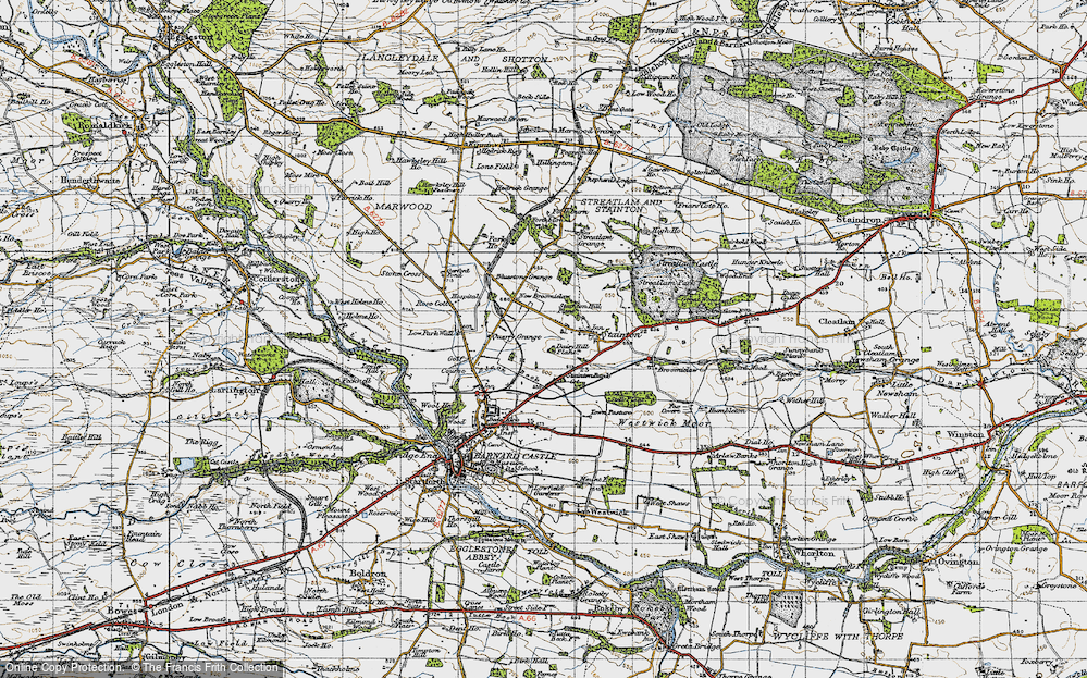 Old Map of Historic Map covering Broomielaw in 1947
