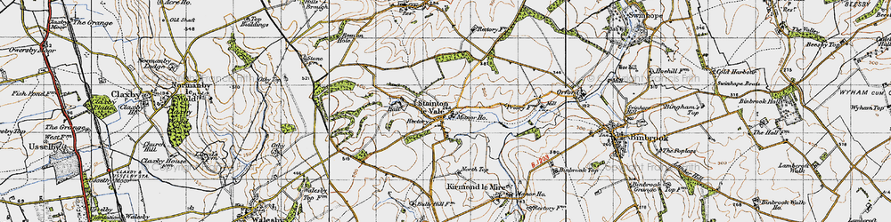 Old map of Stainton le Vale in 1946