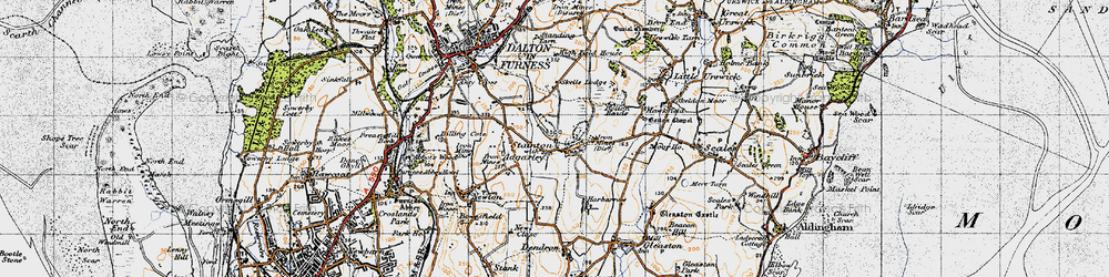 Old map of Stainton with Adgarley in 1947
