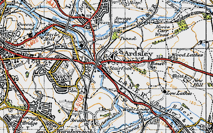 Old map of Stairfoot in 1947