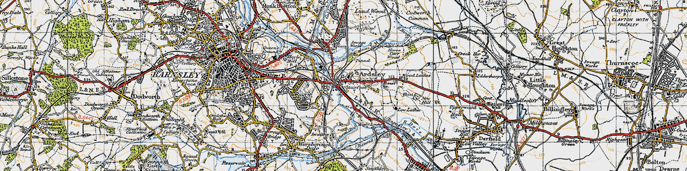Old map of Stairfoot in 1947