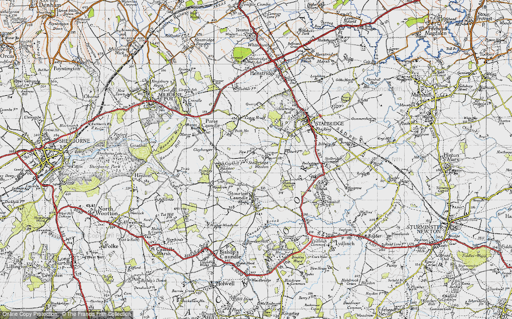 Old Map of Stalbridge Weston, 1945 in 1945