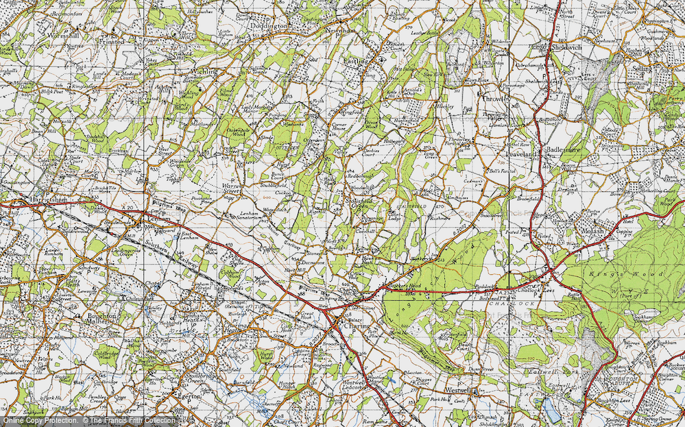 Old Map of Stalisfield Green, 1940 in 1940