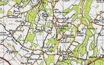 Old map of Stalisfield Green in 1940