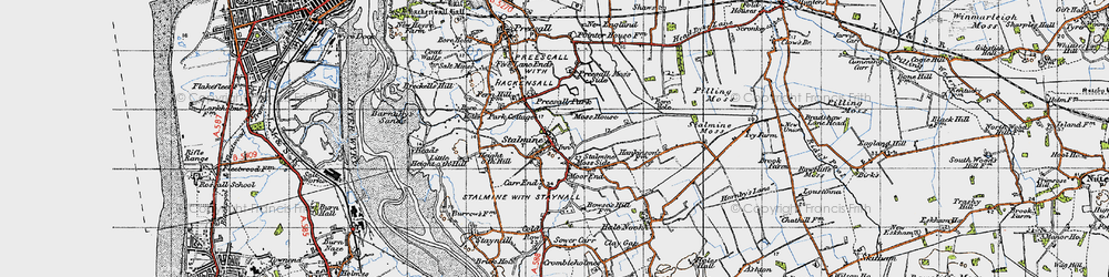 Old map of Grange The in 1947