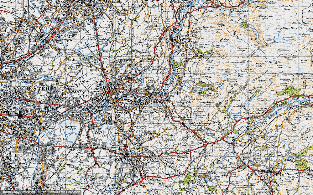Old Map of Stalybridge, 1947 in 1947