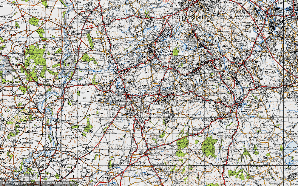 Old Map of Stambermill, 1947 in 1947