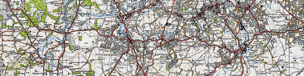 Old map of Stambermill in 1947