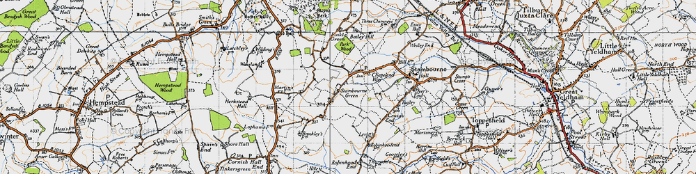 Old map of Stambourne Green in 1946